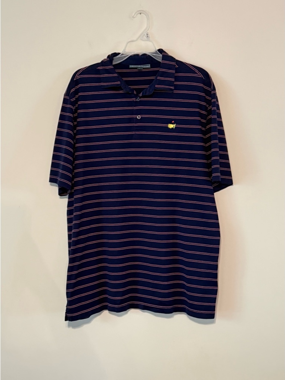 Mens Augusta National Striped Golf Polo Shirt Navy XLarge The Masters Collection